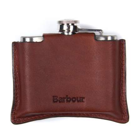 Barbour 4oz Hipflask Brown