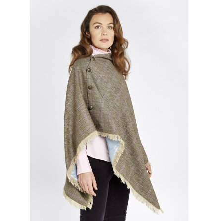 Dubarry Hazelwood Tweed Poncho Woodrose